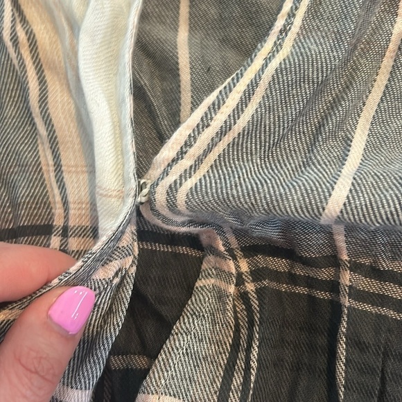 Plaid Crossover Pink and Black Flannel Top - Picture 6 of 6